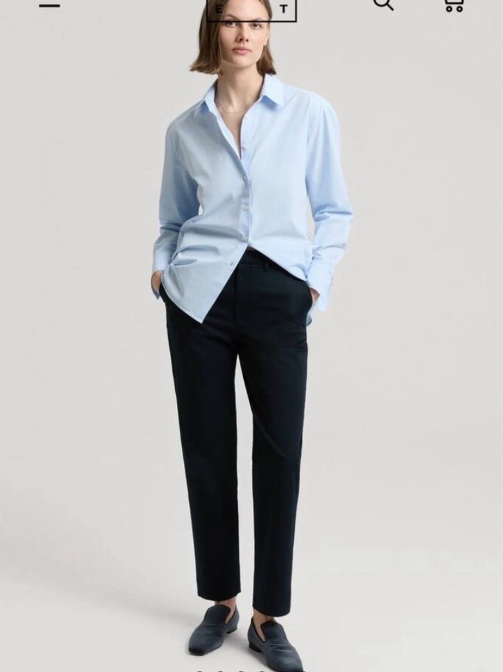 ASKET Cotton Blend Dark Navy Classic Chino New with Tags Slim 28 Italian Fabric